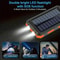 Solar Power Bank with Fast Charge & LED Light for Outdoor Camping