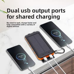 ultra high capacity solar power bank with fast charging & waterproof design