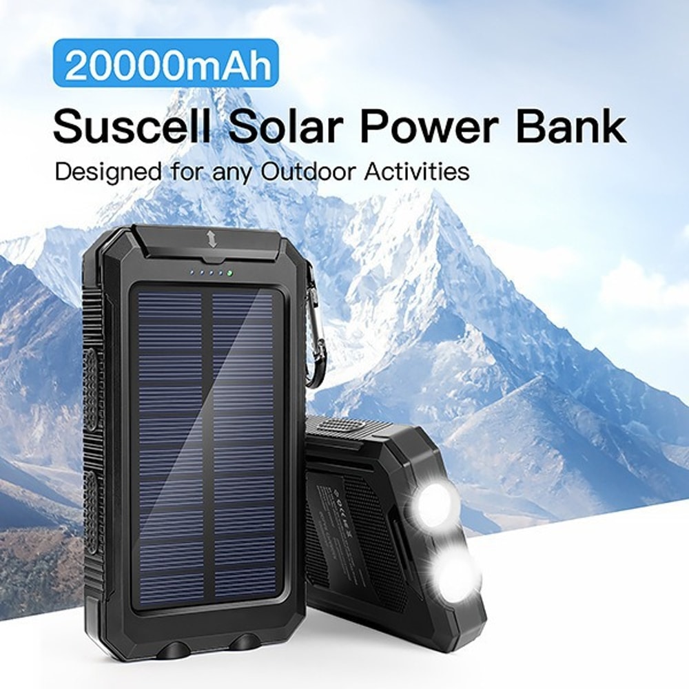 Ultra High Capacity Solar Power Bank With Fast Charging Waterproof Design 5