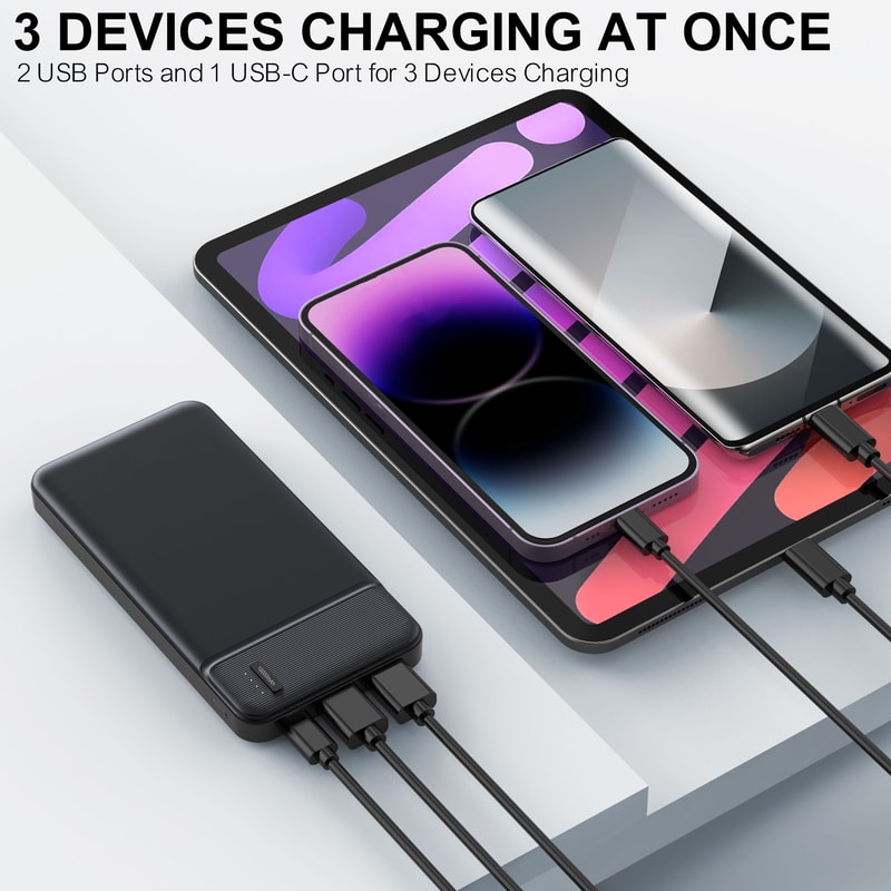 Slim PD Fast Charging Portable Charger Power Bank for Multi Device Use