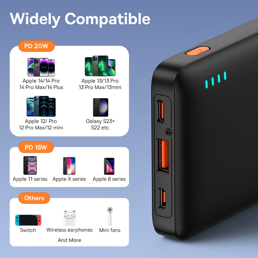 Baseus Airpow Fast Charge Power Bank Portable Battery 5