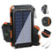 Solar Power Bank with Dual USB & LED Flashlight Portable Waterproof Charger