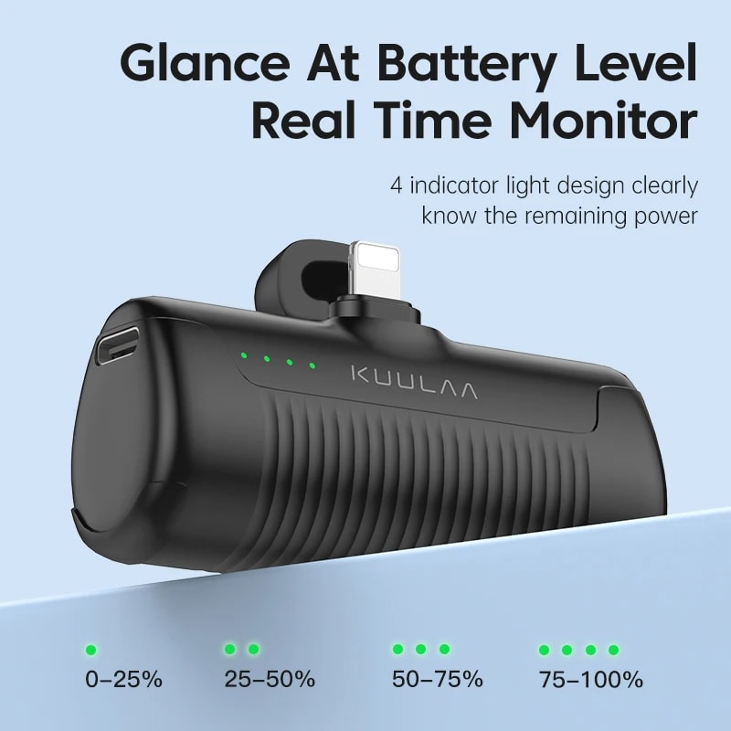 KUULAA Mini Portable Power Bank For IPhone Android 5