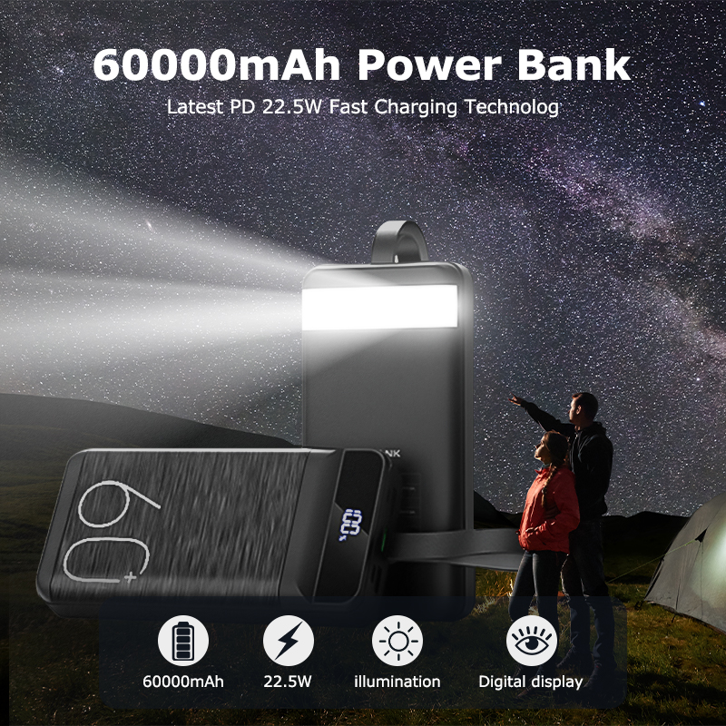 Fast Charging Power Bank Portable QC External Battery for iPhone, iPad & Xiaomi