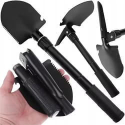 compact folding shovel – mini outdoor survival tool & portable gardening tool