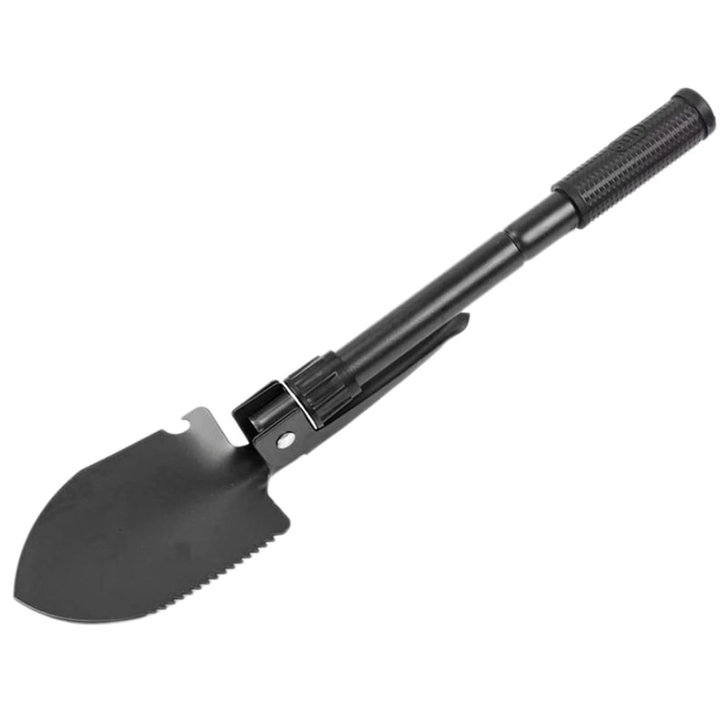 Heavy Duty Folding Camping Shovel & Survival Gardening Tool with Carrying Pouch