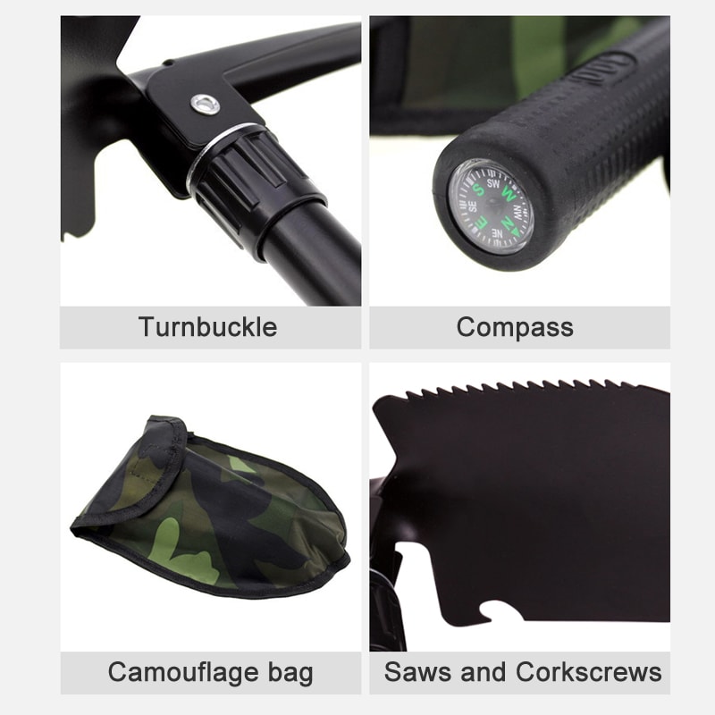 Heavy Duty Multifunctional Folding Shovel for Camping & Survival