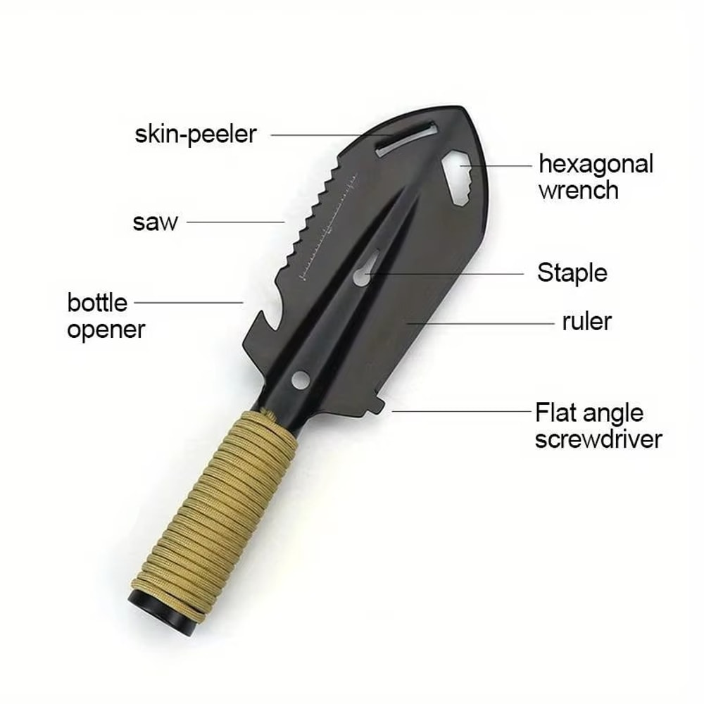Compact Multifunctional Camping Shovel Portable Survival Tool 2