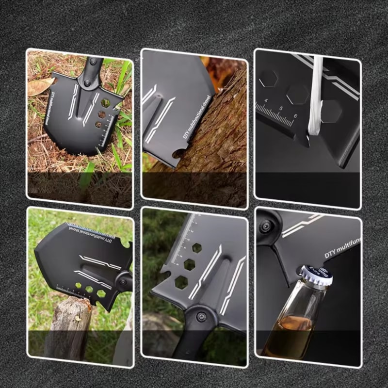 Heavy Duty Multifunctional Camping Shovel Portable Stainless Steel Survival Shovel