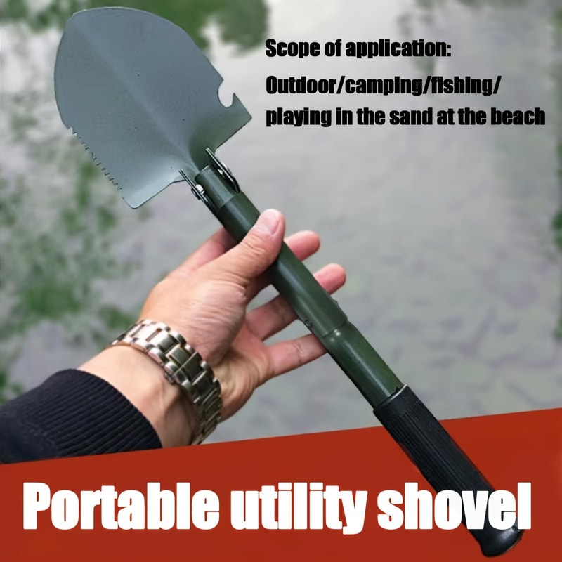 Heavy Duty Military Shovel Multifunctional Folding Survival Shovel For Camping Outdoor Adventures 2
