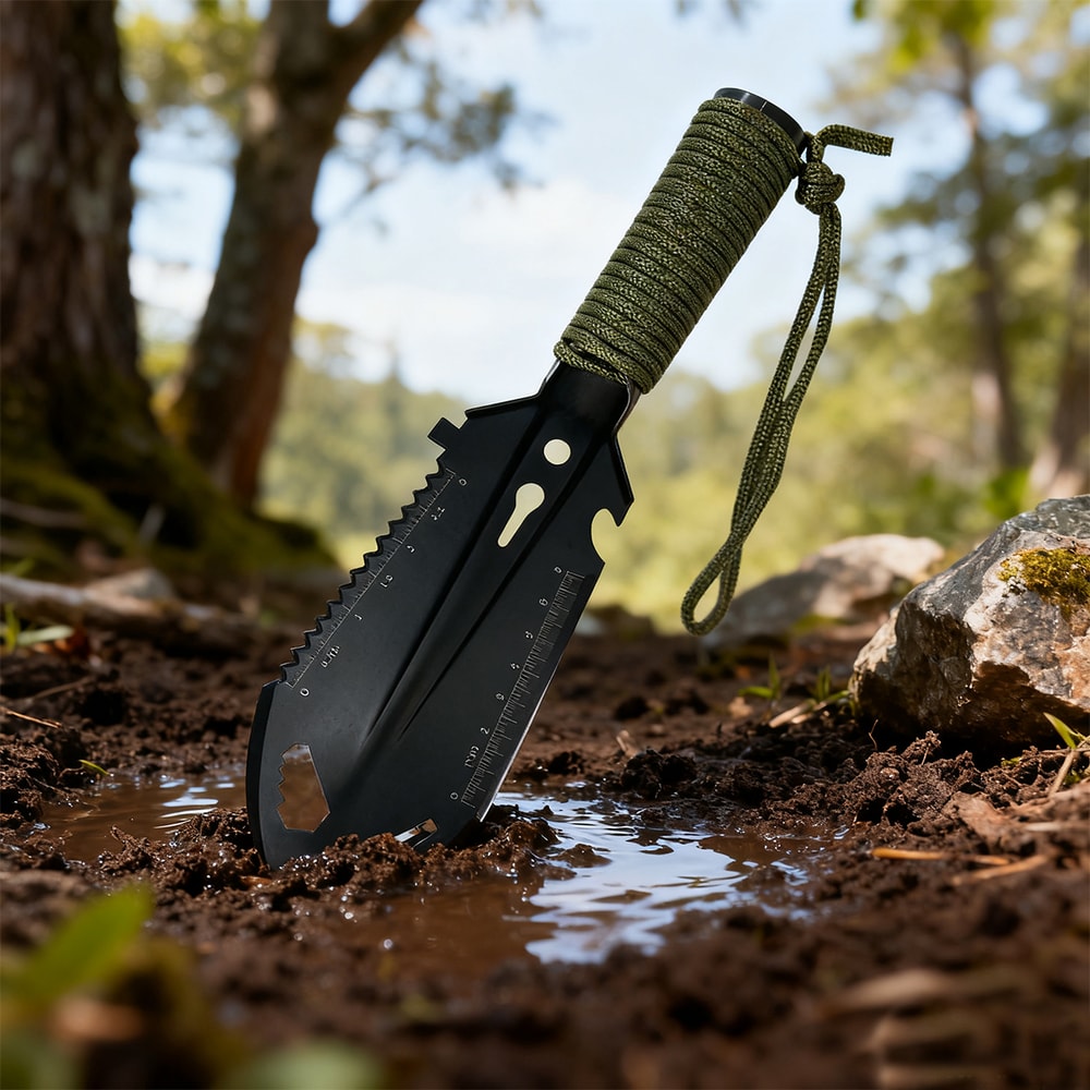 Compact Tactical Shovel Multipurpose Mini Survival & Camping Garden Tool