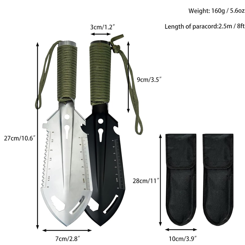 Compact Tactical Shovel Multipurpose Mini Survival & Camping Garden Tool