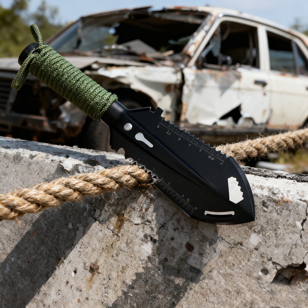 Compact Tactical Shovel Multipurpose Mini Survival & Camping Garden Tool