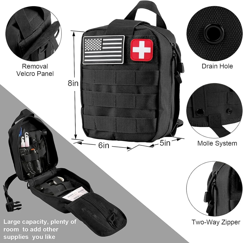 Ultimate Car Survival First Aid Kit Full Molle Emergency Trauma Pack For Camping Hiking 5
