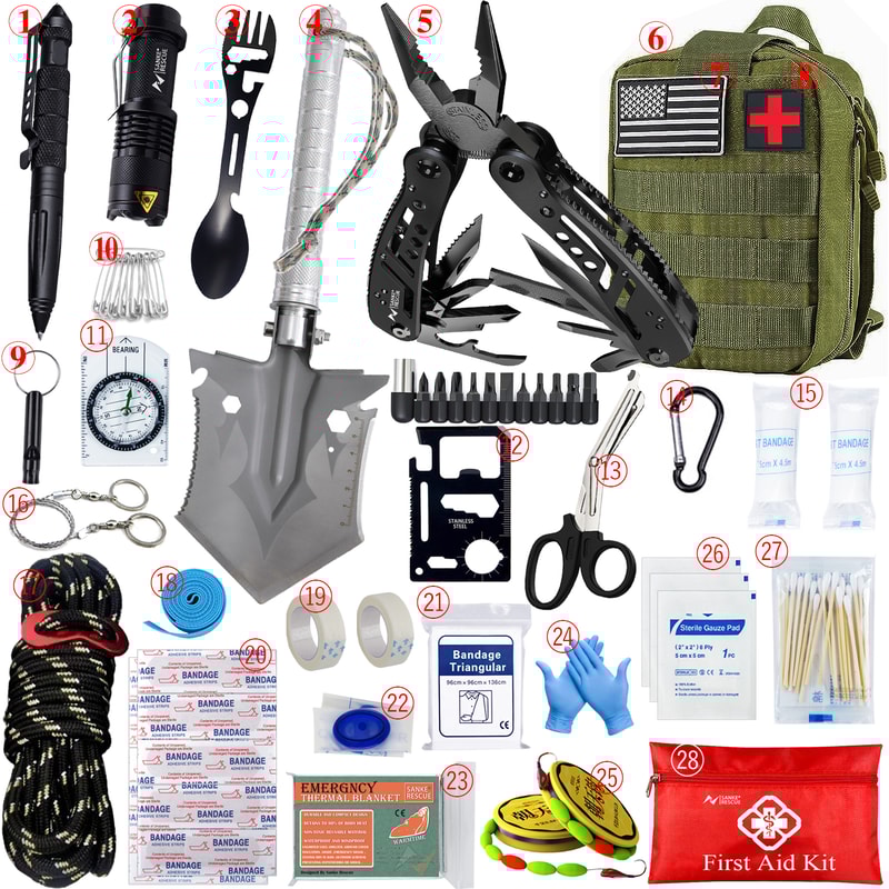 Ultimate Car Survival First Aid Kit Full Molle Emergency Trauma Pack For Camping Hiking 9