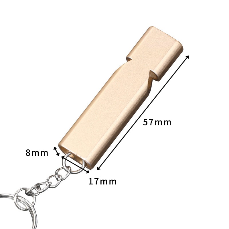 Aluminum Alloy Outdoor Survival Emergency Whistle for Hiking & Rescue