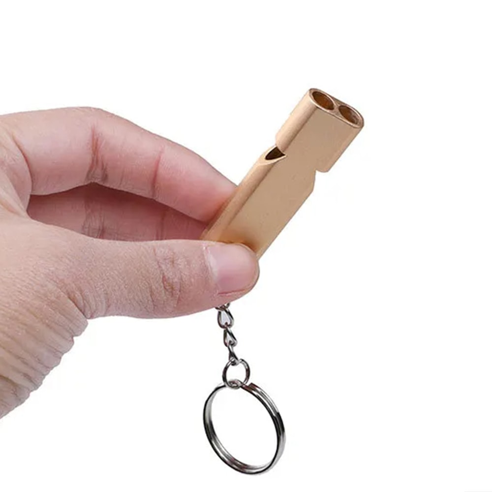 Aluminum Alloy Outdoor Survival Emergency Whistle for Hiking & Rescue