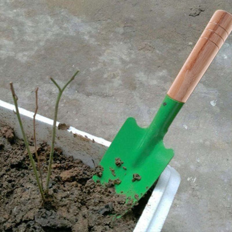 Reinforced Wooden Handle Gardening Shovel for Easy Planting & Soil Digging