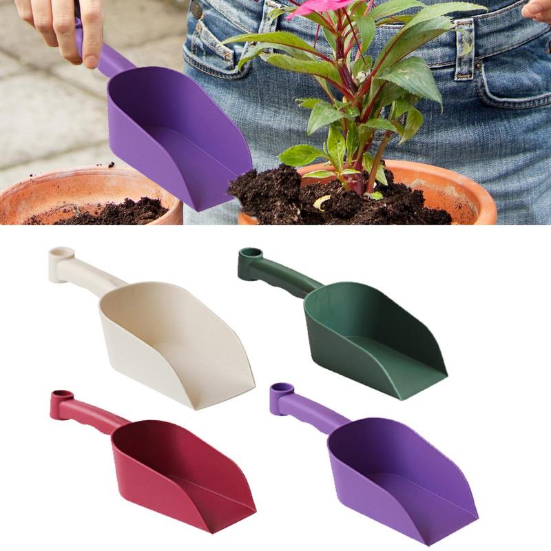 Heavy Duty Garden Scoop & Soil Shovel Tool with Ergonomic Grip Multi Function Planting & Repotting Scoop