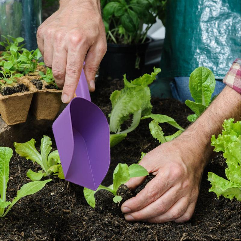 Heavy Duty Garden Scoop & Soil Shovel Tool with Ergonomic Grip Multi Function Planting & Repotting Scoop