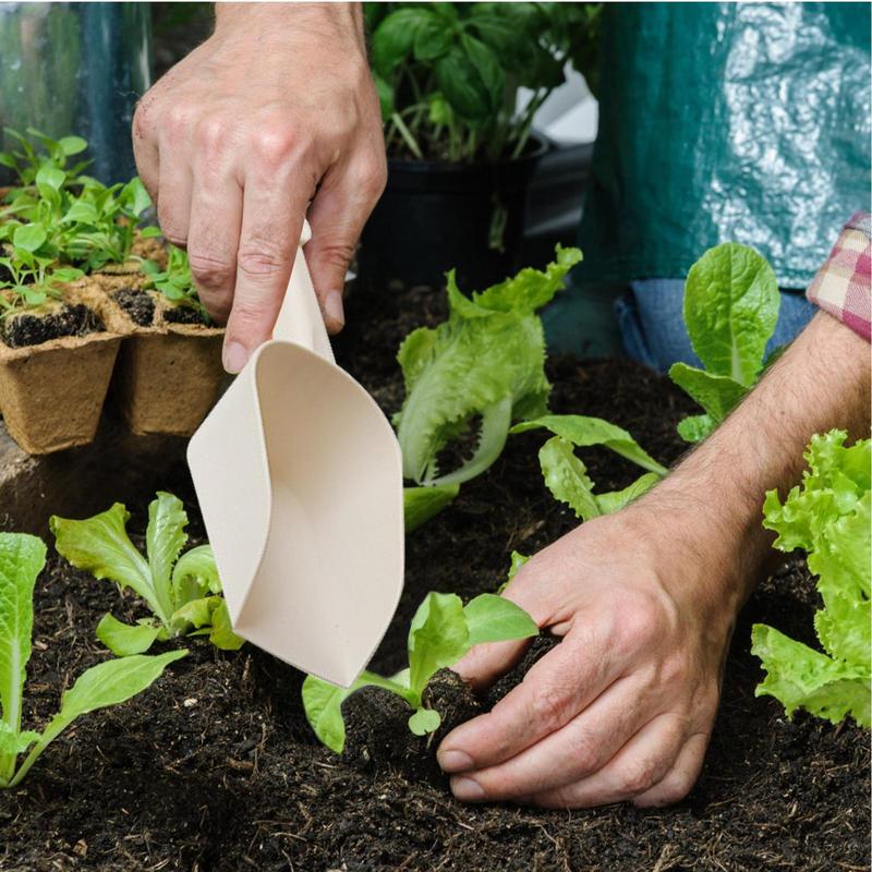 Heavy Duty Garden Scoop & Soil Shovel Tool with Ergonomic Grip Multi Function Planting & Repotting Scoop