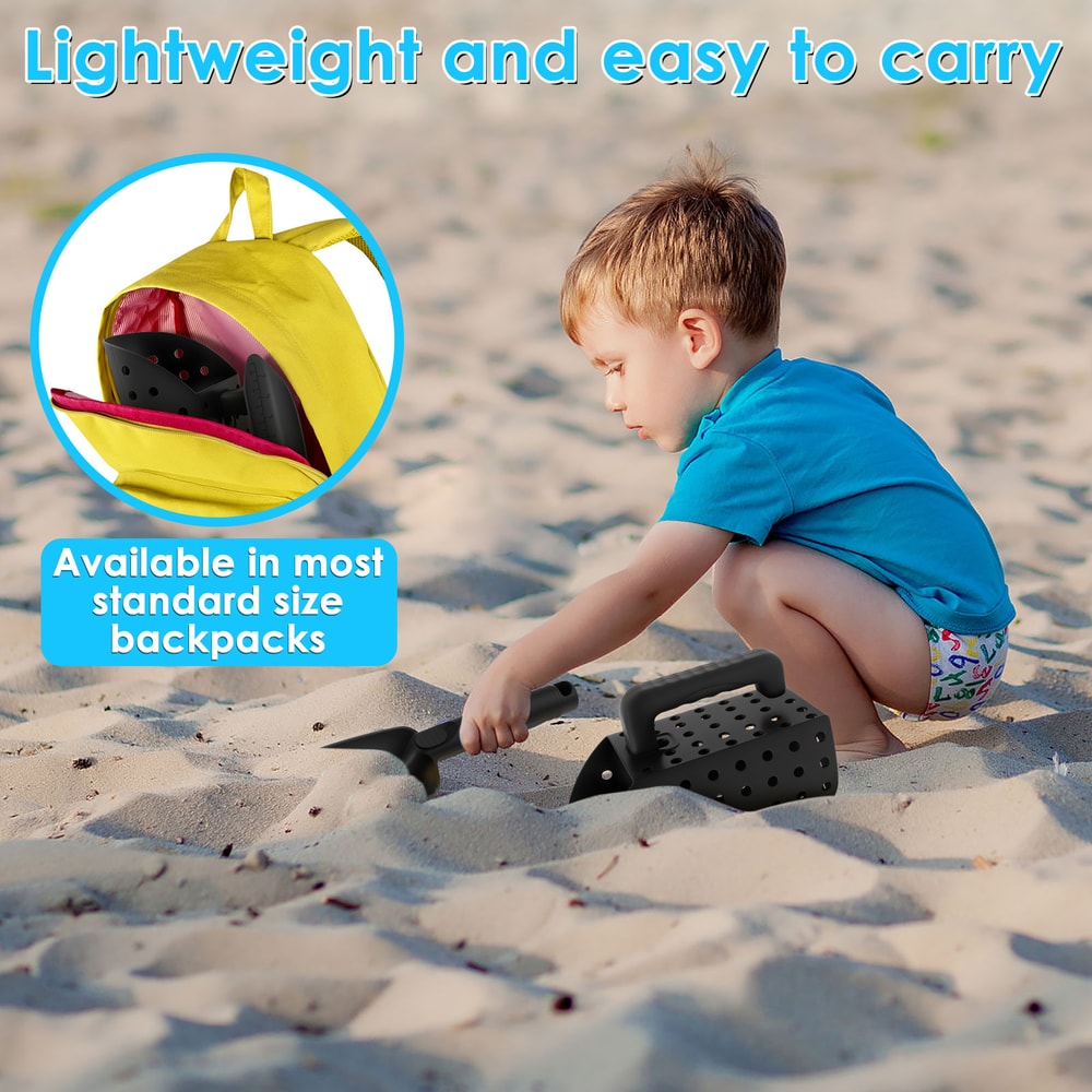 Portable Metal Detector Shovel & Beach Sand Scoop Rust-Resistant, Compact, Versatile Outdoor Tool