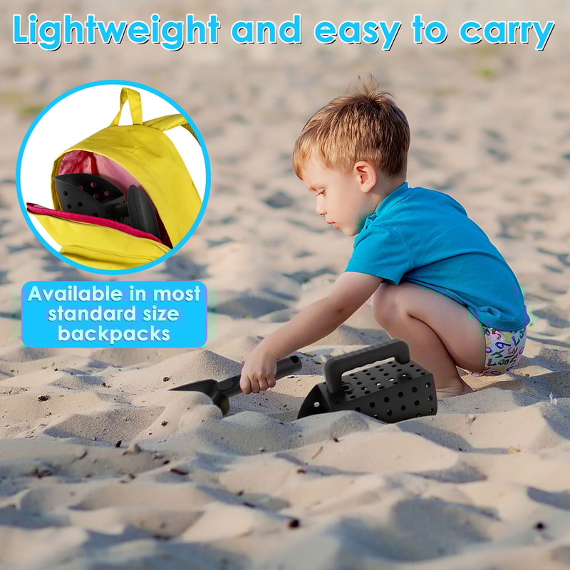Portable Metal Detector Shovel & Beach Sand Scoop Rust-Resistant, Compact, Versatile Outdoor Tool