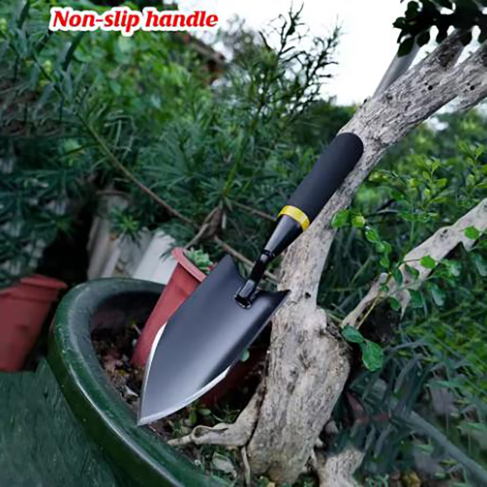 Heavy Duty Garden Trowel with Rubberized Handle for Easy Soil Digging & Transplanting