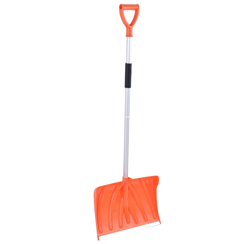 Heavy Duty Ergonomic Snow Shovel with Detachable D Handle Aluminum & Plastic