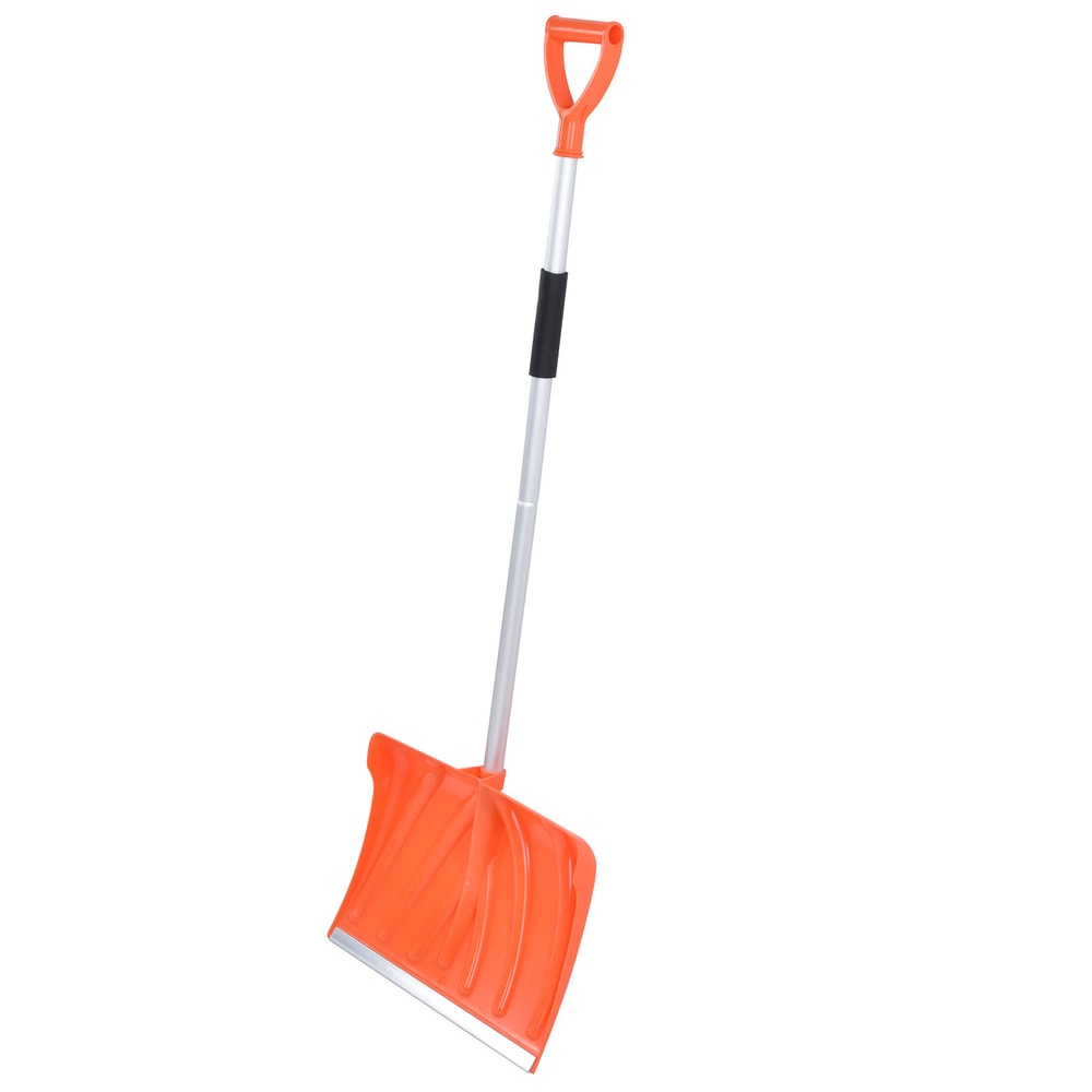 Heavy Duty Ergonomic Snow Shovel with Detachable D Handle Aluminum & Plastic