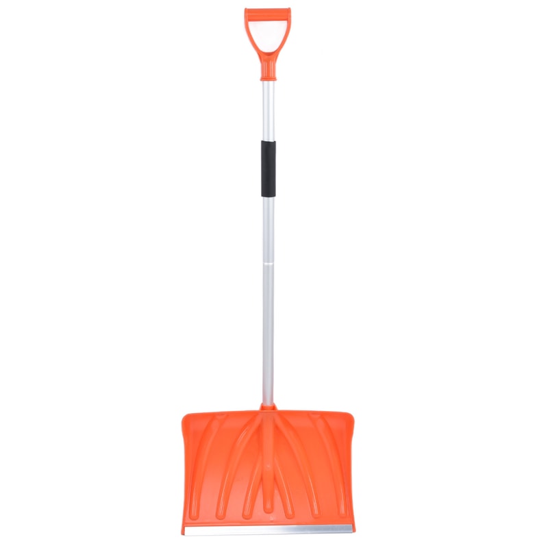 Heavy Duty Ergonomic Snow Shovel with Detachable D Handle Aluminum & Plastic