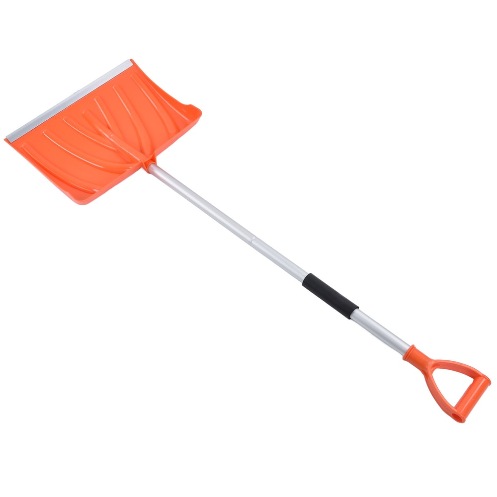 Heavy Duty Ergonomic Snow Shovel with Detachable D Handle Aluminum & Plastic