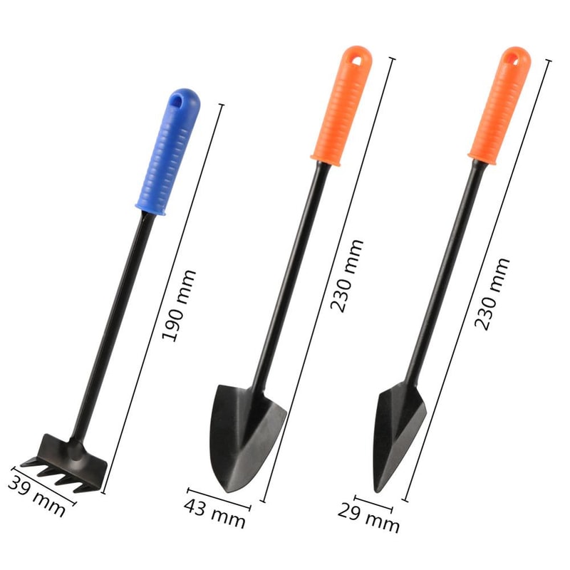 Compact Piece Gardening Tools Set for Indoor Plants Mini Shovel, Hand Trowel & Garden Rake
