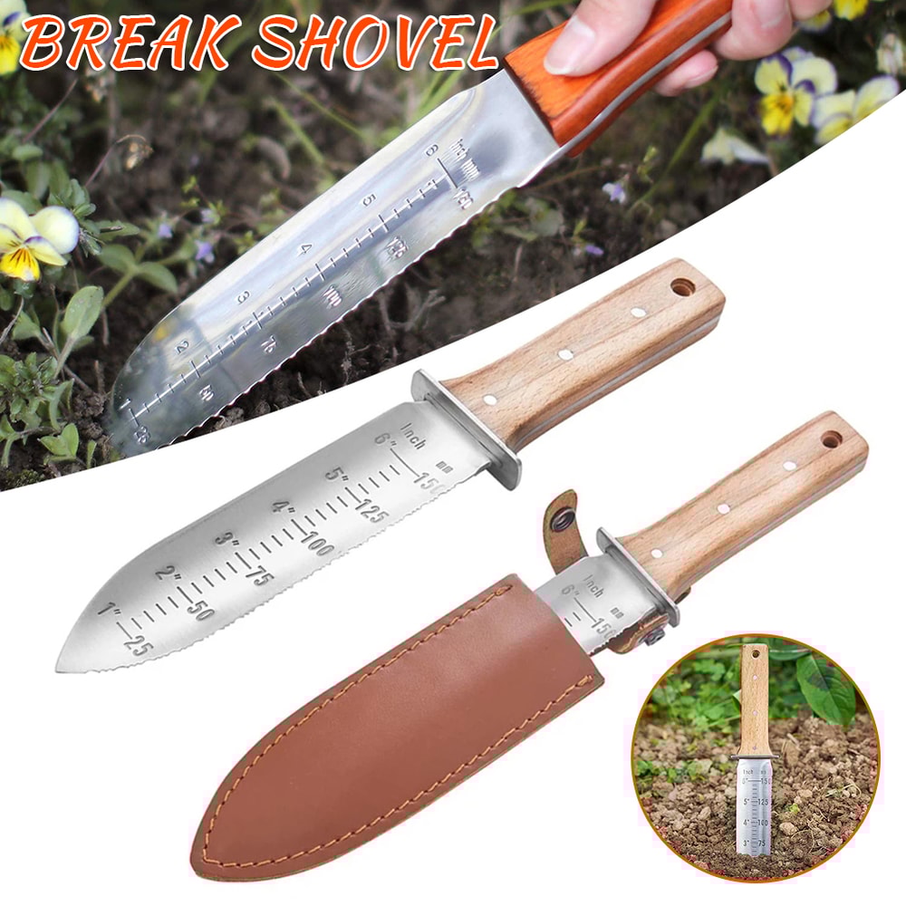 Professional Multifunction Gardening Shovel With Leather Sheath Gardening Tool Heavy Duty Garden Di 0