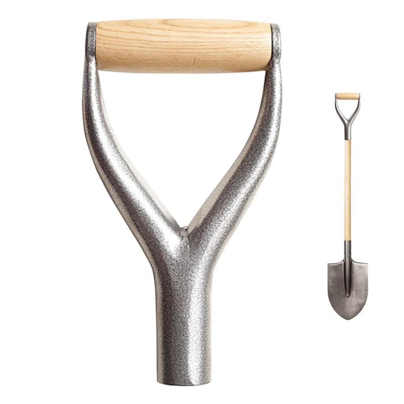 Heavy Duty Grip Shovel Handle Replacement Strong Steel Shovel Handle with Wood Grip for Garden Snow & Digging Tools