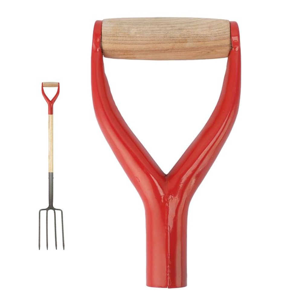 Heavy Duty Grip Shovel Handle Replacement Strong Steel Shovel Handle with Wood Grip for Garden Snow & Digging Tools