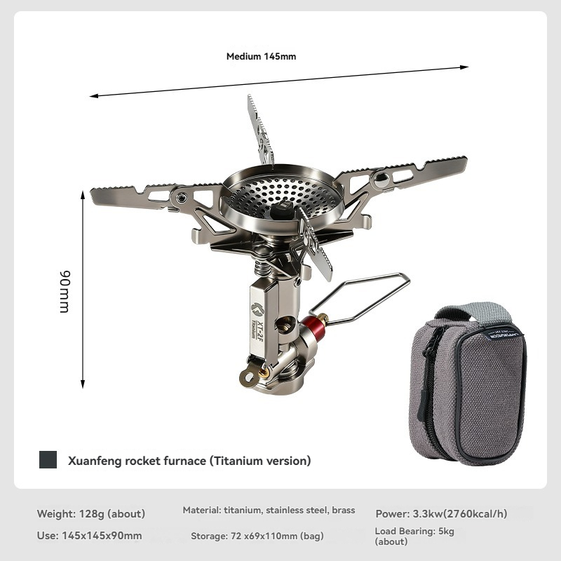 Mini Rocket Portable Camping Stove for Outdoor Cooking