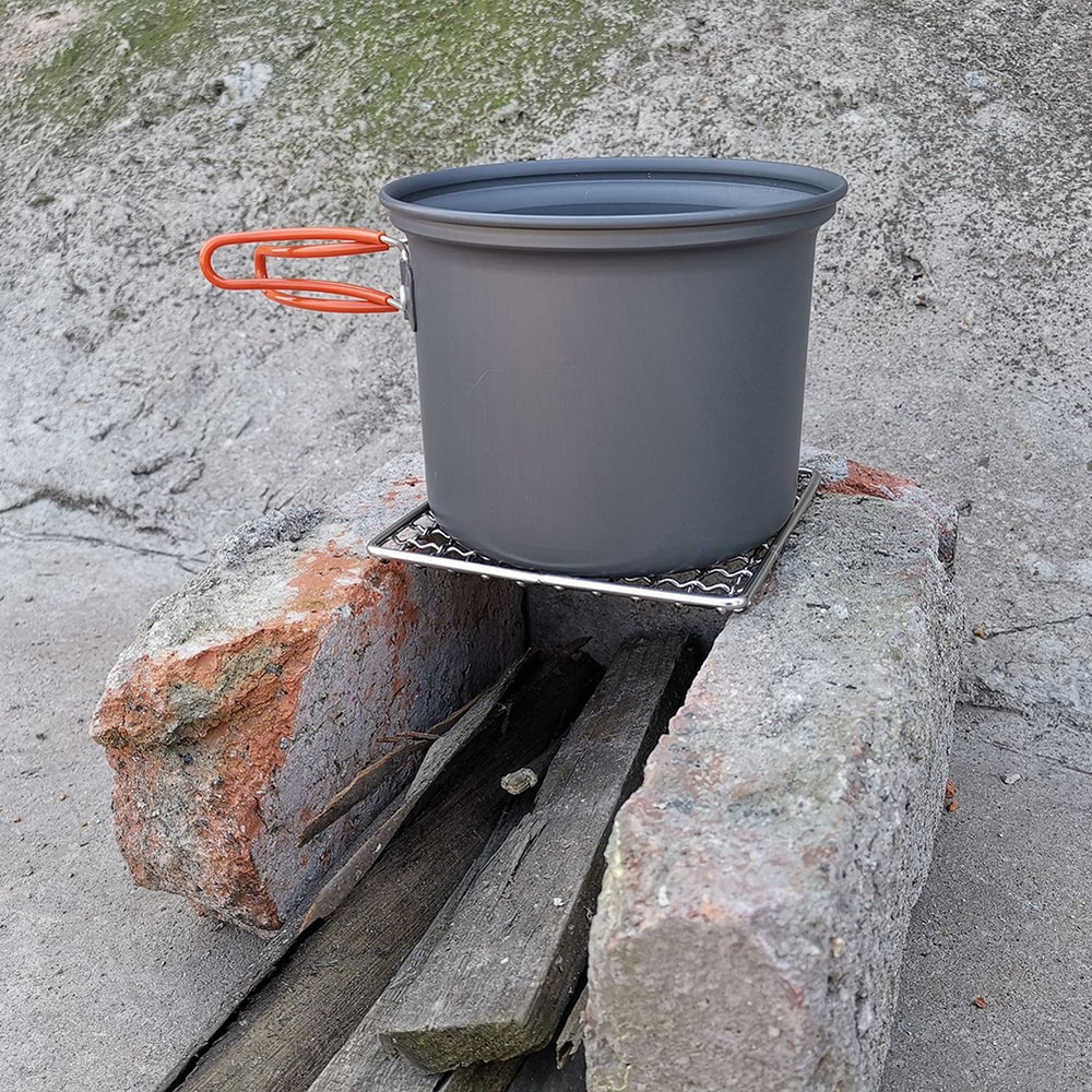 Portable Folding Stainless Steel BBQ Grill & Camping Stove