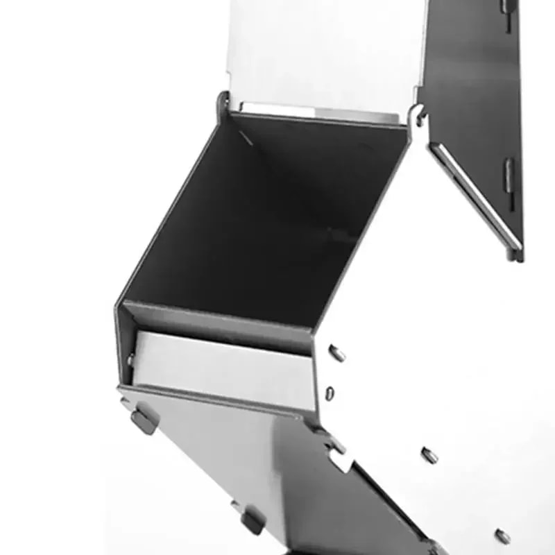 Compact Foldable Camping Stove Portable Stainless Steel Rocket Stove for Outdoor Adventures