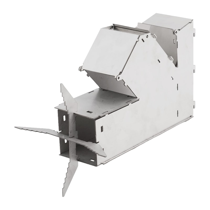 Compact Foldable Camping Stove Stainless Steel Portable Wood Stove for Hiking & Outdoor Cooking