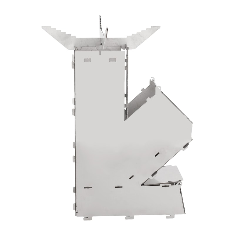 Compact Foldable Camping Stove Stainless Steel Portable Wood Stove for Hiking & Outdoor Cooking