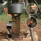 Portable Camping Stove Stainless Steel Rocket Wood Burner for Outdoor BBQ