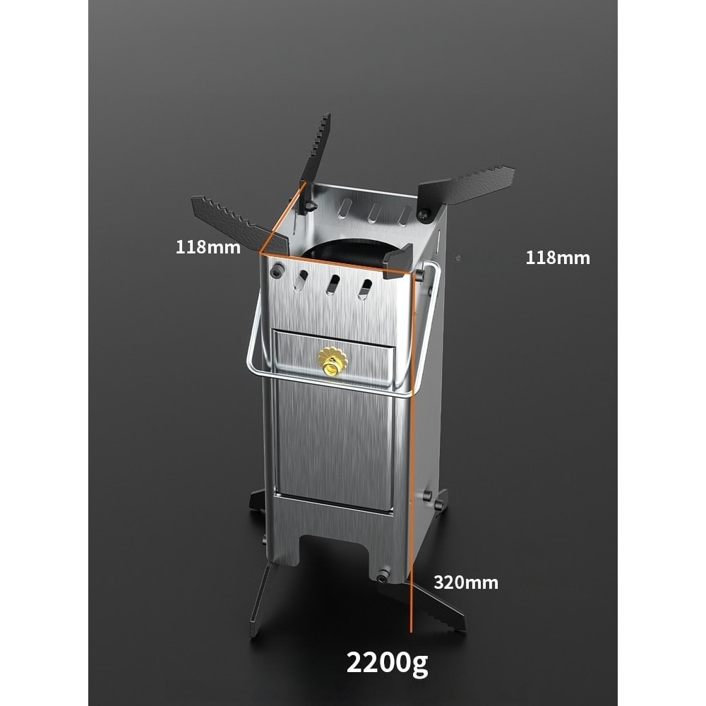 Portable Rocket Stove Foldable Camping Firewood Stove for Outdoor Cooking