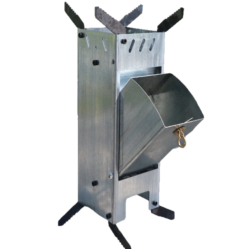 Portable Rocket Stove Foldable Camping Firewood Stove for Outdoor Cooking