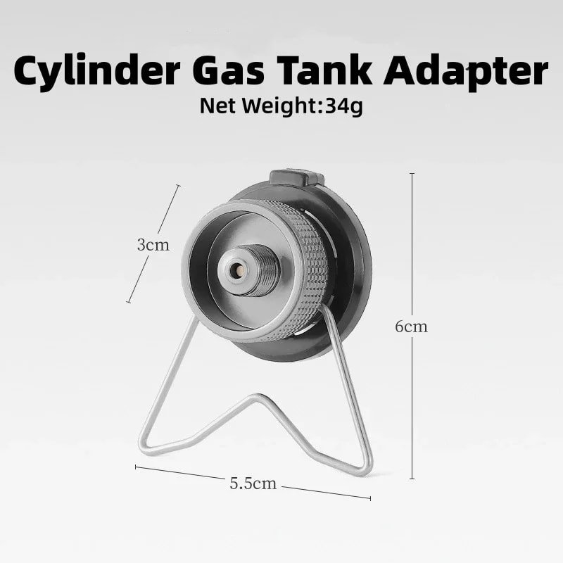 Outdoor Butane Stove Adapter with Screw Valve Camping Gas Converter