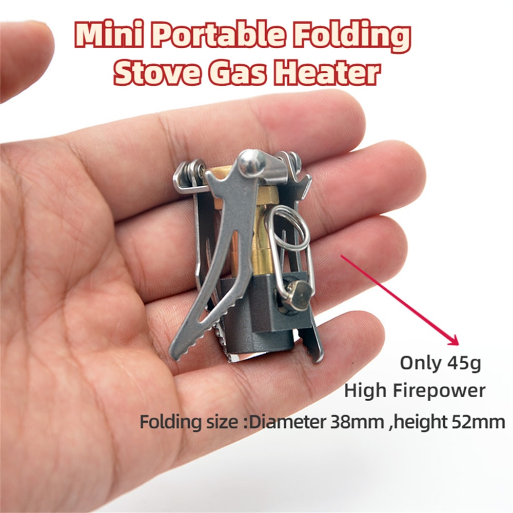 Compact Outdoor Gas Stove Portable Camping Stove & Mini Folding Burner for Picnics