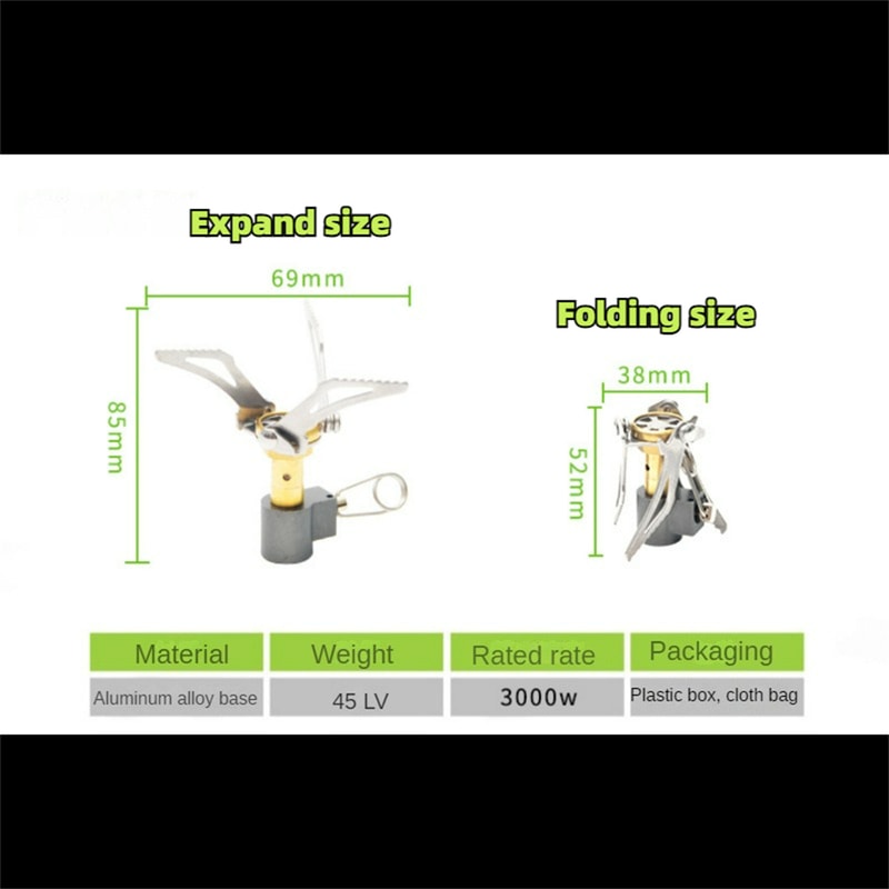 Compact Outdoor Gas Stove Portable Camping Stove & Mini Folding Burner for Picnics
