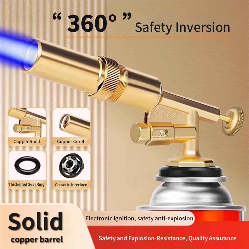 Precision Butane Gas Torch Blowtorch with Auto Ignition for Cooking & Soldering
