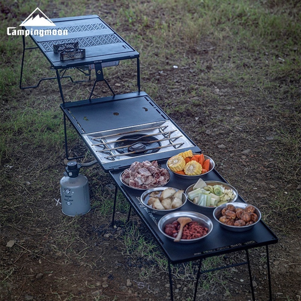 Portable Camp Table & Snow Peak Stove Cover Accessory