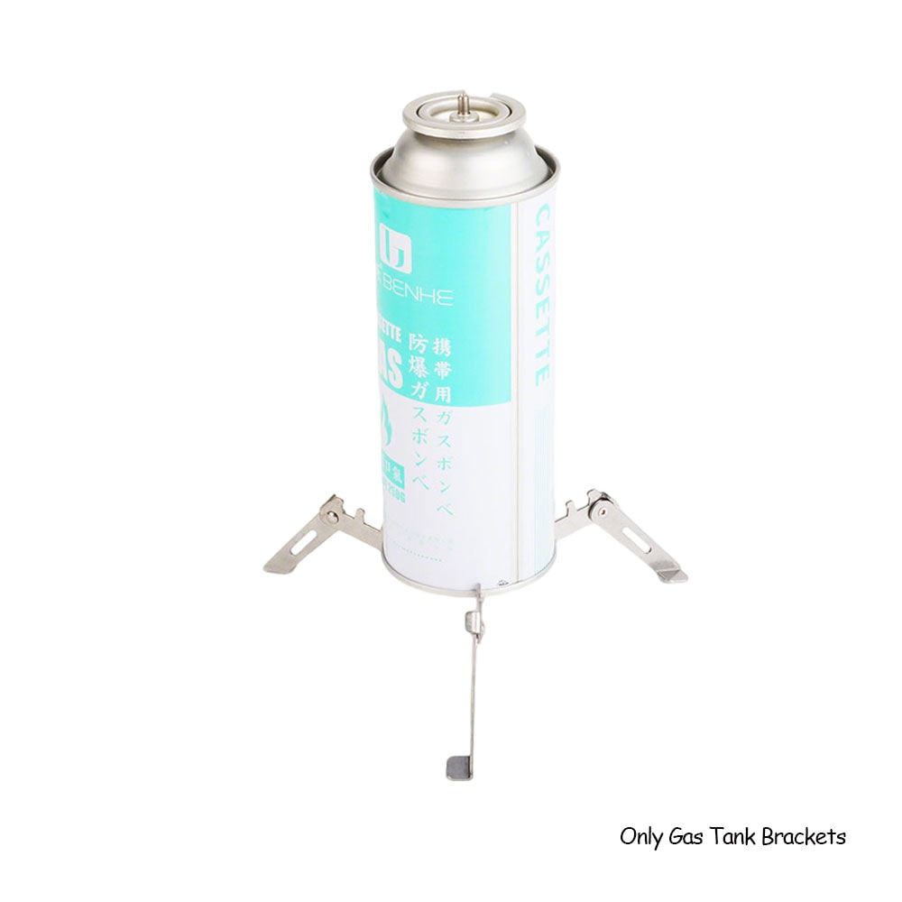 Portable Foldable Camping Gas Canister Stand & Portable Gas Tank Bracket Stable Outdoor Stove Support Tripod